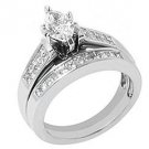 2CT LADIES MARQUISE DIAMOND ENGAGEMENT RING WEDDING BAND BRIDAL SET 14K WHITE