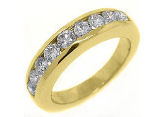 1.12 CARAT WOMENS BRILLIANT ROUND CUT DIAMOND RING WEDDING BAND YELLOW GOLD