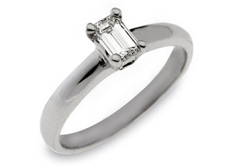 1 CARAT WOMENS SOLITAIRE EMERALD CUT DIAMOND ENGAGEMENT RING VS2 WHITE GOLD