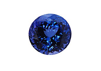 Brilliant Round Cut Deep Blue AAA Tanzanite 6mm .85 Carats Loose Gem Stone