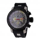Mens Black Diamond Bezel Watch KC Chronograph 4.25 Carats