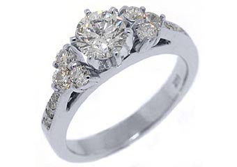 1.5 CARAT WOMENS DIAMOND ENGAGEMENT WEDDING RING BRILLIANT ROUND CUT WHITE GOLD