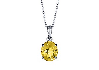 4.4 CARAT BUFF TOP LIME QUARTZ OVAL SHAPE PENDANT 12mmx10mm 925 STERLING SILVER