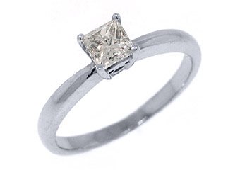 .56CT WOMENS SOLITAIRE PRINCESS SQUARE CUT DIAMOND ENGAGEMENT RING WHITE GOLD
