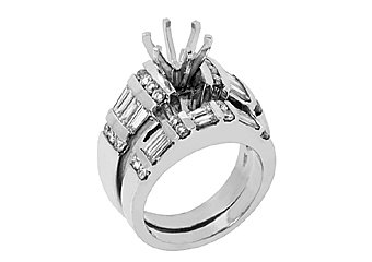 2.2 CARAT WOMENS DIAMOND ENGAGEMENT RING SEMI-MOUNT SET ROUND CUT WHITE GOLD