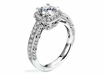 WOMENS DIAMOND ENGAGEMENT HALO RING BRILLIANT ROUND 1.68 CARATS 18KT WHITE GOLD