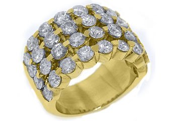 5.28 CARAT WOMENS BRILLIANT ROUND CUT DIAMOND RING WEDDING BAND YELLOW GOLD