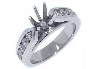 1.02 CARAT WOMENS DIAMOND ENGAGEMENT RING SEMI-MOUNT ROUND CUT WHITE GOLD