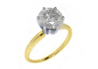 4.60 CARAT WOMENS SOLITAIRE BRILLIANT ROUND DIAMOND ENGAGEMENT RING YELLOW GOLD