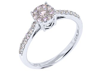 .50 CARAT WOMENS DIAMOND PROMISE RING BRILLIANT ROUND CUT WHITE GOLD