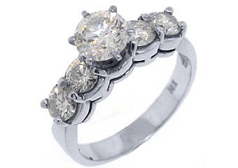 2.2 CARAT WOMENS DIAMOND ENGAGEMENT WEDDING RING BRILLIANT ROUND CUT WHITE GOLD