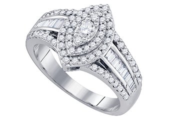 .80 CARAT WOMENS DIAMOND ENGAGEMENT RING MARQUISE CUT SHAPE WHITE GOLD