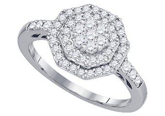 .62 CARAT WOMENS DIAMOND ENGAGEMENT RING OCTAGON SHAPE WHITE GOLD