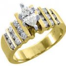 1.25 CARAT WOMENS DIAMOND ENGAGEMENT WEDDING RING MARQUISE ROUND CUT YELLOW GOLD
