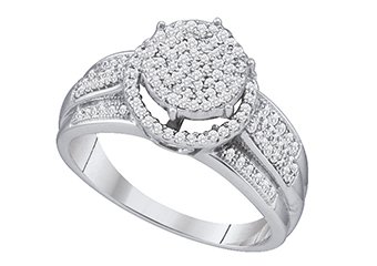 .40 CARAT WOMENS DIAMOND ENGAGEMENT HALO RING BRILLIANT ROUND CUT WHITE GOLD