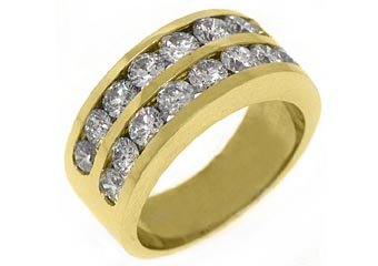 2.36 CARAT WOMENS BRILLIANT ROUND CUT DIAMOND RING WEDDING BAND YELLOW GOLD