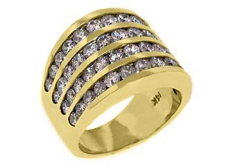 3.28 CARAT WOMENS BRILLIANT ROUND CUT DIAMOND RING WEDDING BAND YELLOW GOLD