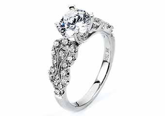 WOMENS DIAMOND ENGAGEMENT RING ROUND CUT 1.87 CARAT 18K WHITE GOLD
