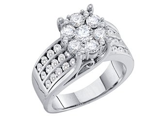 2 CARAT WOMENS DIAMOND ENGAGEMENT RING BRILLIANT ROUND SHAPE WHITE GOLD