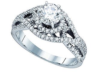 .85 CARAT WOMENS DIAMOND ENGAGEMENT RING BRILLIANT ROUND SHAPE WHITE GOLD