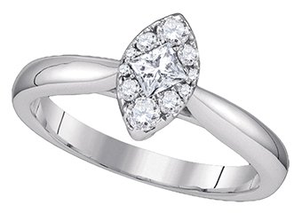 .39 CARAT MARQUISE SHAPE DIAMOND PROMISE ENGAGEMENT RING WHITE GOLD