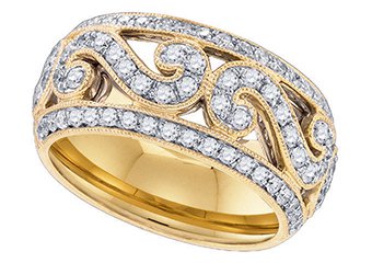 .84 CARAT WOMENS BRILLIANT ROUND CUT DIAMOND RING WEDDING BAND YELLOW GOLD
