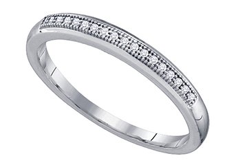 .05 CARAT WOMENS BRILLIANT ROUND CUT DIAMOND RING WEDDING BAND WHITE GOLD