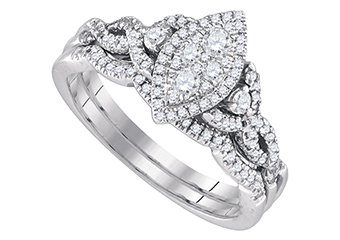 WOMENS DIAMOND ENGAGEMENT PROMISE RING WEDDING BAND BRIDAL SET MARQUISE SHAPE