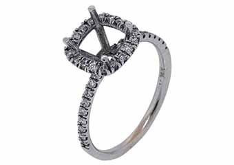 .40 CARAT WOMENS DIAMOND HALO ENGAGEMENT RING SEMI-MOUNT ROUND CUT WHITE GOLD