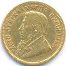 1892 GOLD HALF POUND SOUTH AFRICA, VERY RARE TYPE