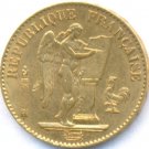 1875 GOLD 20 FRANCS *ANGEL* FRANCE, UNCIRCULATED