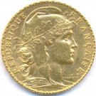 1912 GOLD 20 FRANCS *ROOSTER* FRANCE, UNCIRCULATED
