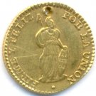 1826-CUZCO-GM GOLD ESCUDO PERU, VERY SCARCE ISSUE