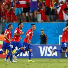 066 - 8 X 6 Photo - Football - FIFA World Cup 2014 - Chile V Australia Jorge Valdivia Celebrates