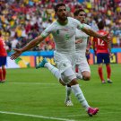 097 - 8 X 6 Photo - Football - FIFA World Cup 2014 - Algeria V S Korea - Halliche Celebrates