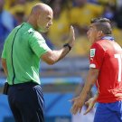 WC 0422 -  8 X 6 Photo - Football - FIFA World Cup 2014 - Brazil V Chilehoward Webb  Gary Medel