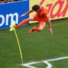 459 - 8 X 6 Photo - Football - FIFA World Cup - Holland V Mexico Jan Klaas Huntelaar Celebration