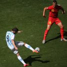 587 - 8 X 6 Photo - Football - FIFA World Cup 2014 - Argentina V Belgium - Gonzalo Higuain Goal