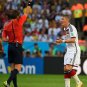654 - 8 X 6 Photo - 2014 World Cup - The Final - Germany v Argentina - Schweinsteiger yellow