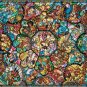 DISNEY CHARACTERS STAINED GLASS COLLAGE CROSS STITCH PATTERN