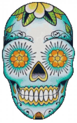 SUGAR SKULL #2 CROSS STITCH PATTERN