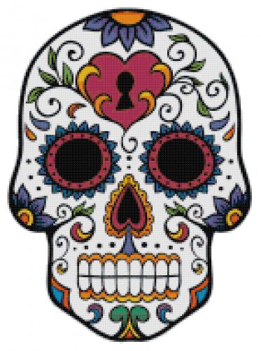 SUGAR SKULL #4 CROSS STITCH PATTERN