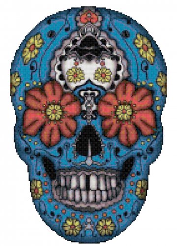 SUGAR SKULL #5 CROSS STITCH PATTERN