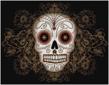 SUGAR SKULL #9 CROSS STITCH PATTERN