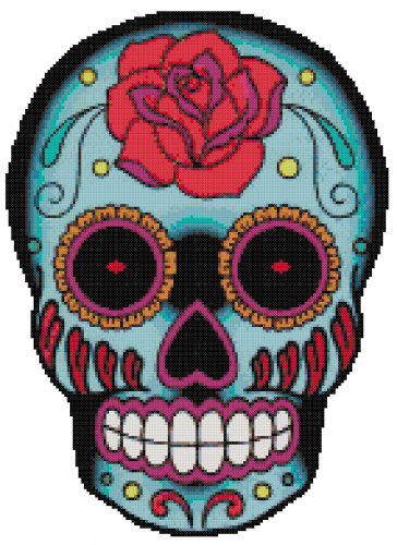 SUGAR SKULL #13 CROSS STITCH PATTERN