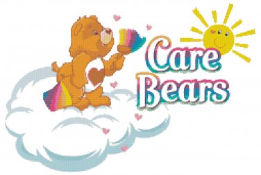 CARE BEARS LOGO CROSS STITCH PATTERN
