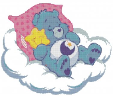 CARE BEARS BEDTIME BEAR CROSS STITCH PATTERN