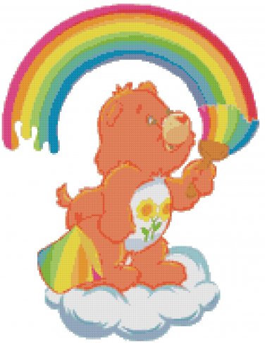 CARE BEARS FRIEND BEAR CROSS STITCH PATTERN