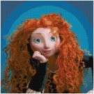 DISNEY BRAVE MERIDA PORTRAIT CROSS STITCH PATTERN PDF ONLY