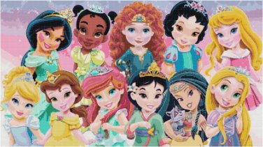 DISNEY PRINCESS BABIES CROSS STITCH PATTERN PDF ONLY